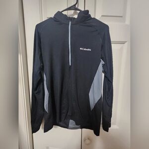 Columbia Omni-Wick Evap Mens Black and Gray Half Zip Pullover Size Medium